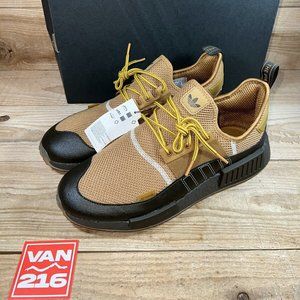 NEW: Adidas Men's NMD R1 Trail Shoes Brown Cream White GZ4614